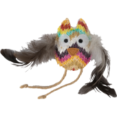 Играчка за котки Flamingo Klora Owl Mix 18 см – бухал с котешка трева и пера